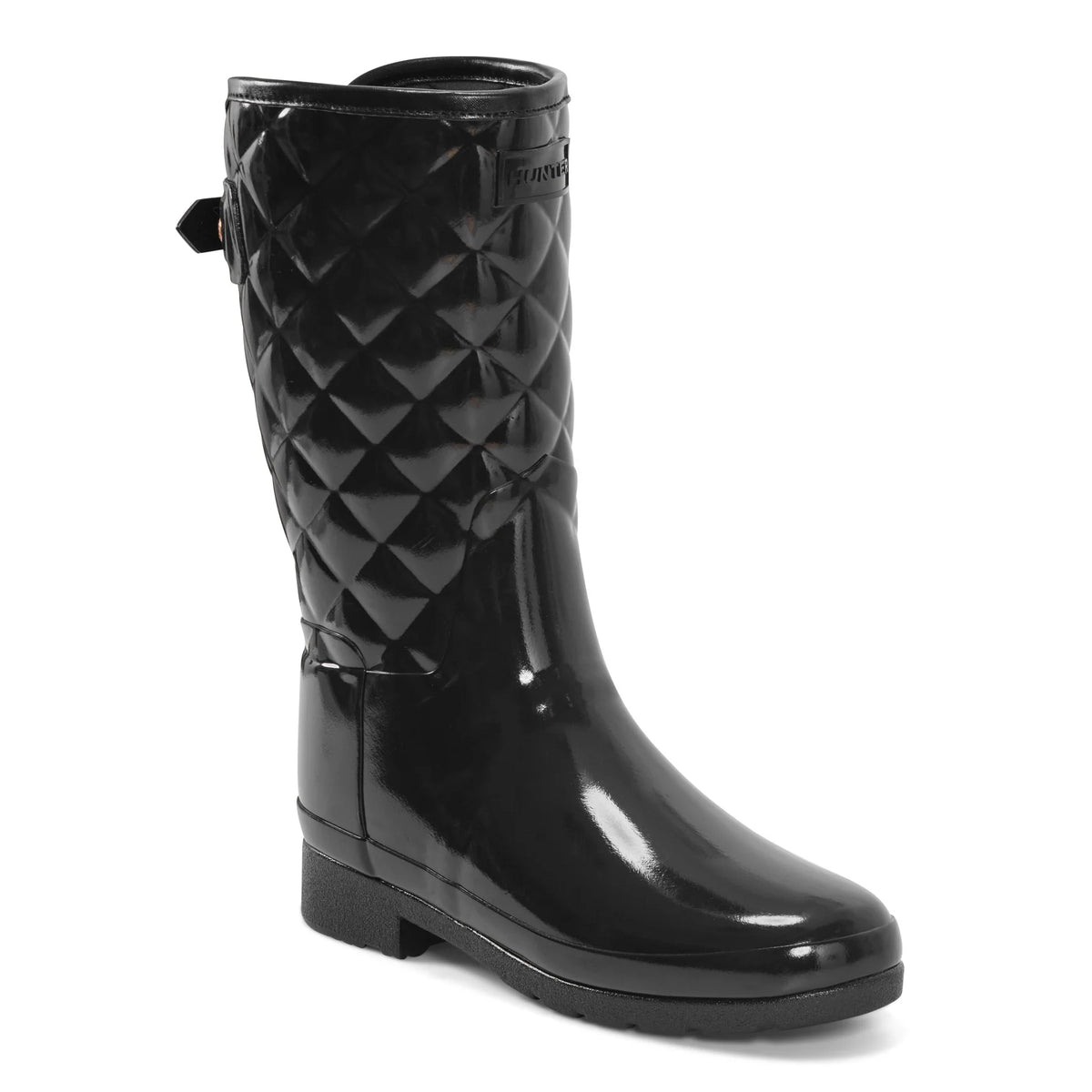 Women's Adjustable Quilted Refined Slim Fit Short Rain Boots